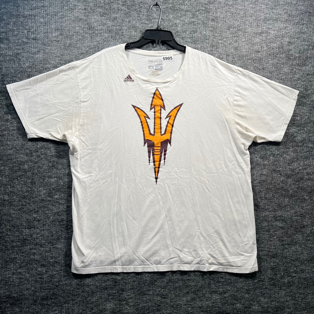 Adidas Arizona State Sun Devils ASU Pitchfork Graphic T-Shirt White 2XL